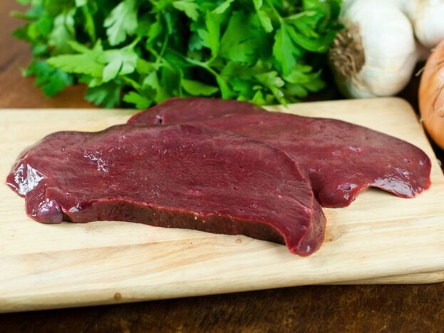 fígado de carne para potência